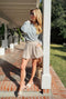 Everyday Shorts - Taupe Stripe Knit