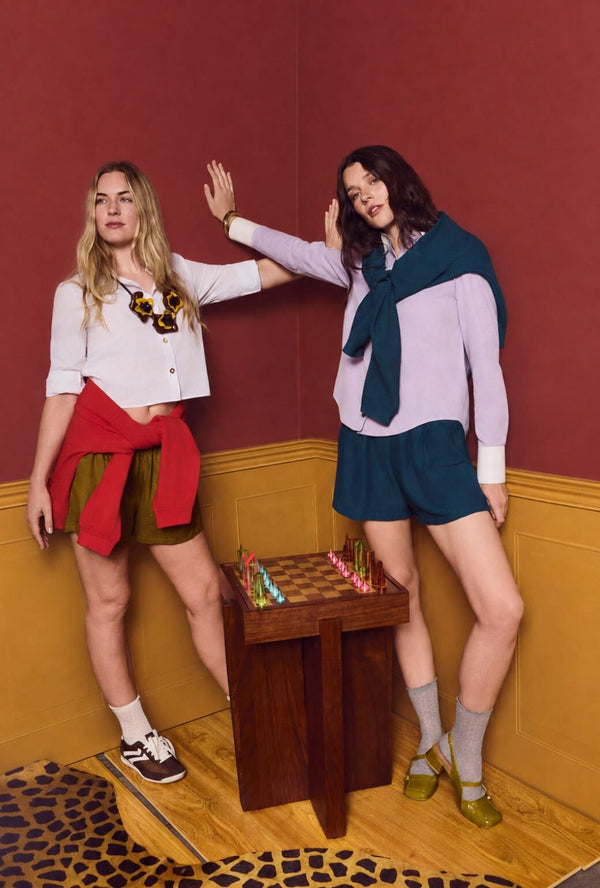 Everyday Shorts - Teal Ribbed Knit