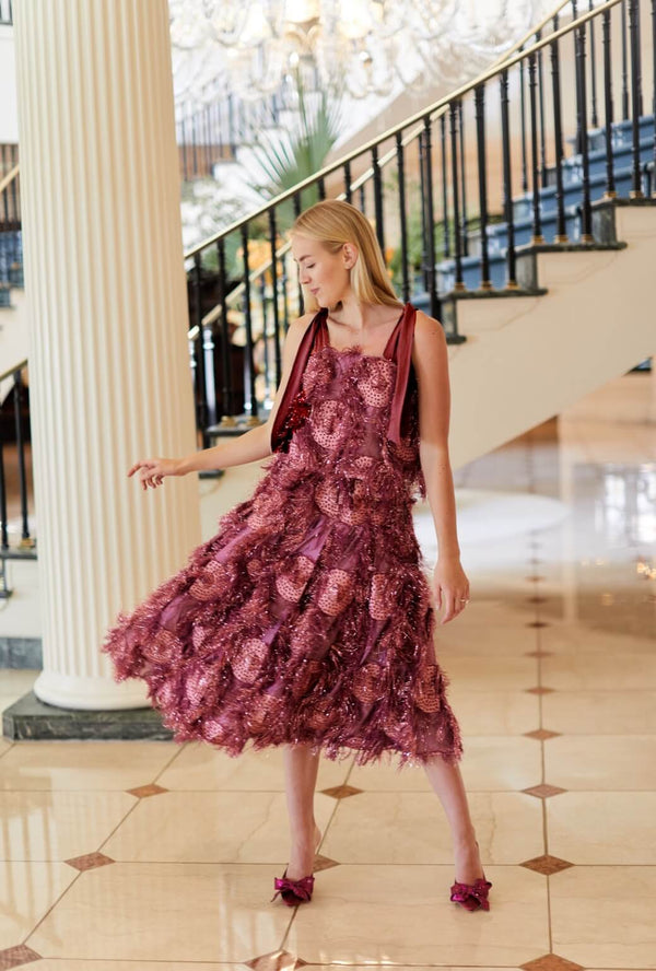 Eyelash Skirt - Bordeaux Eyelash