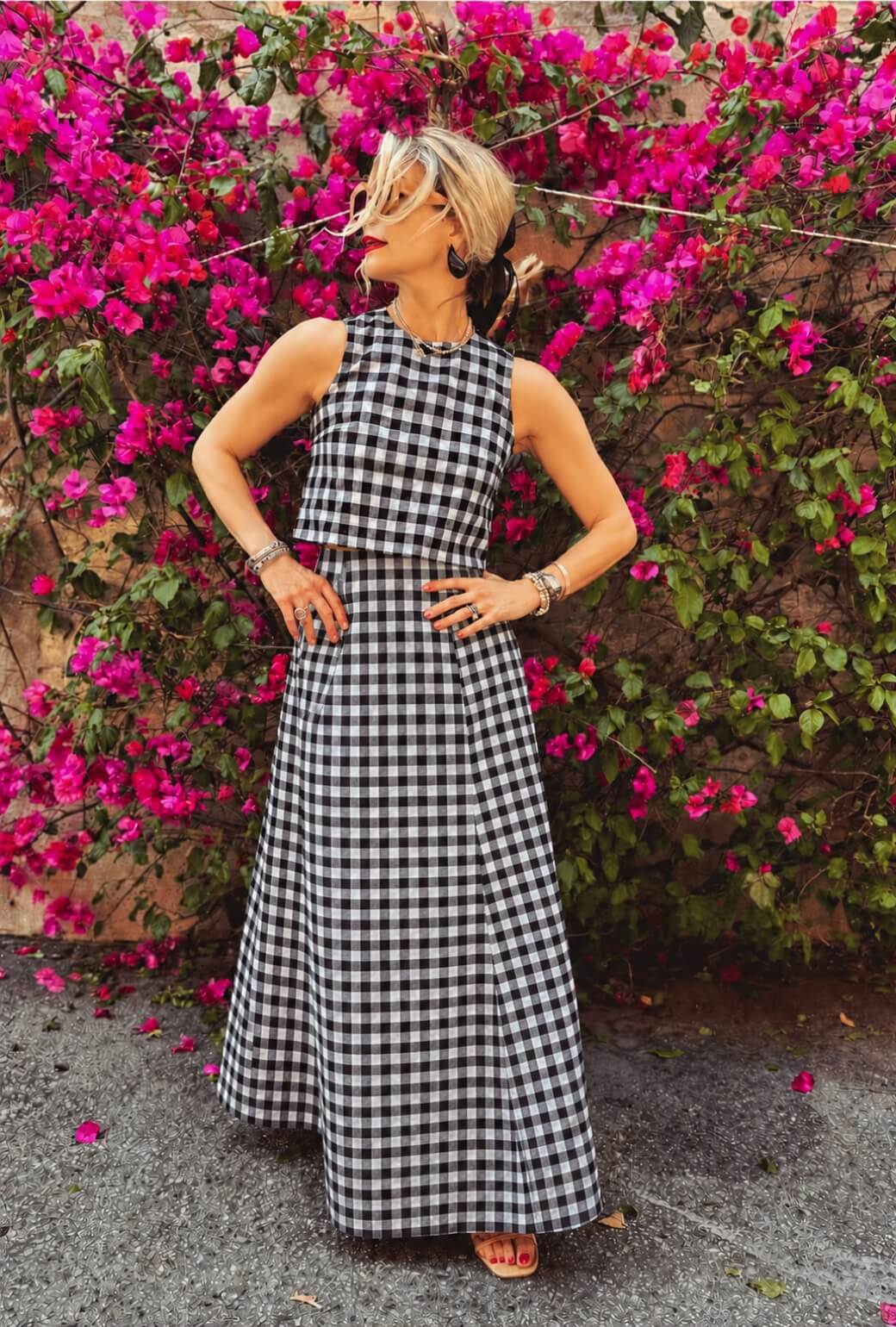 Guest Skirt - Black & White Gingham