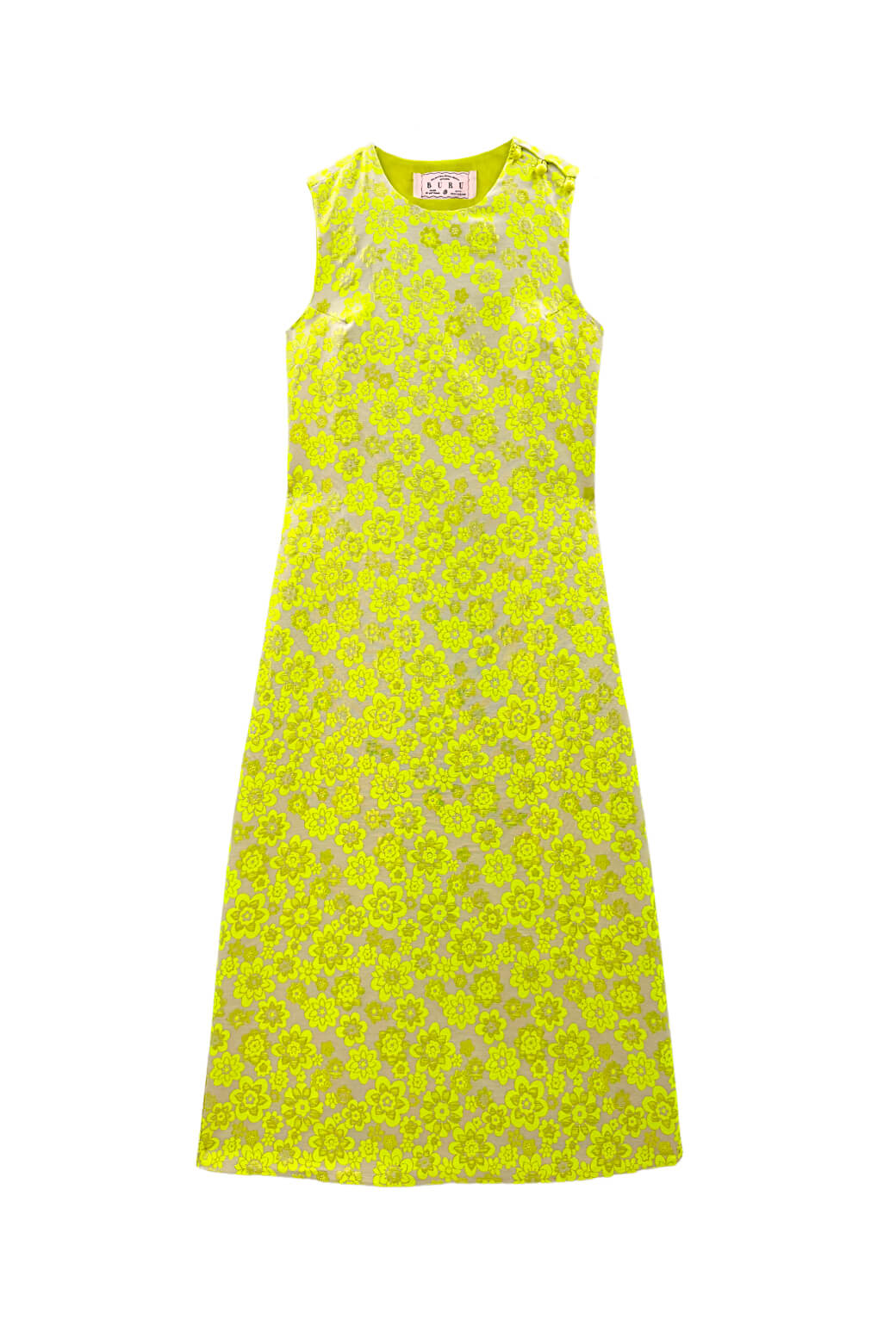 Jackie Dress Tea Length - Lemon Brightline