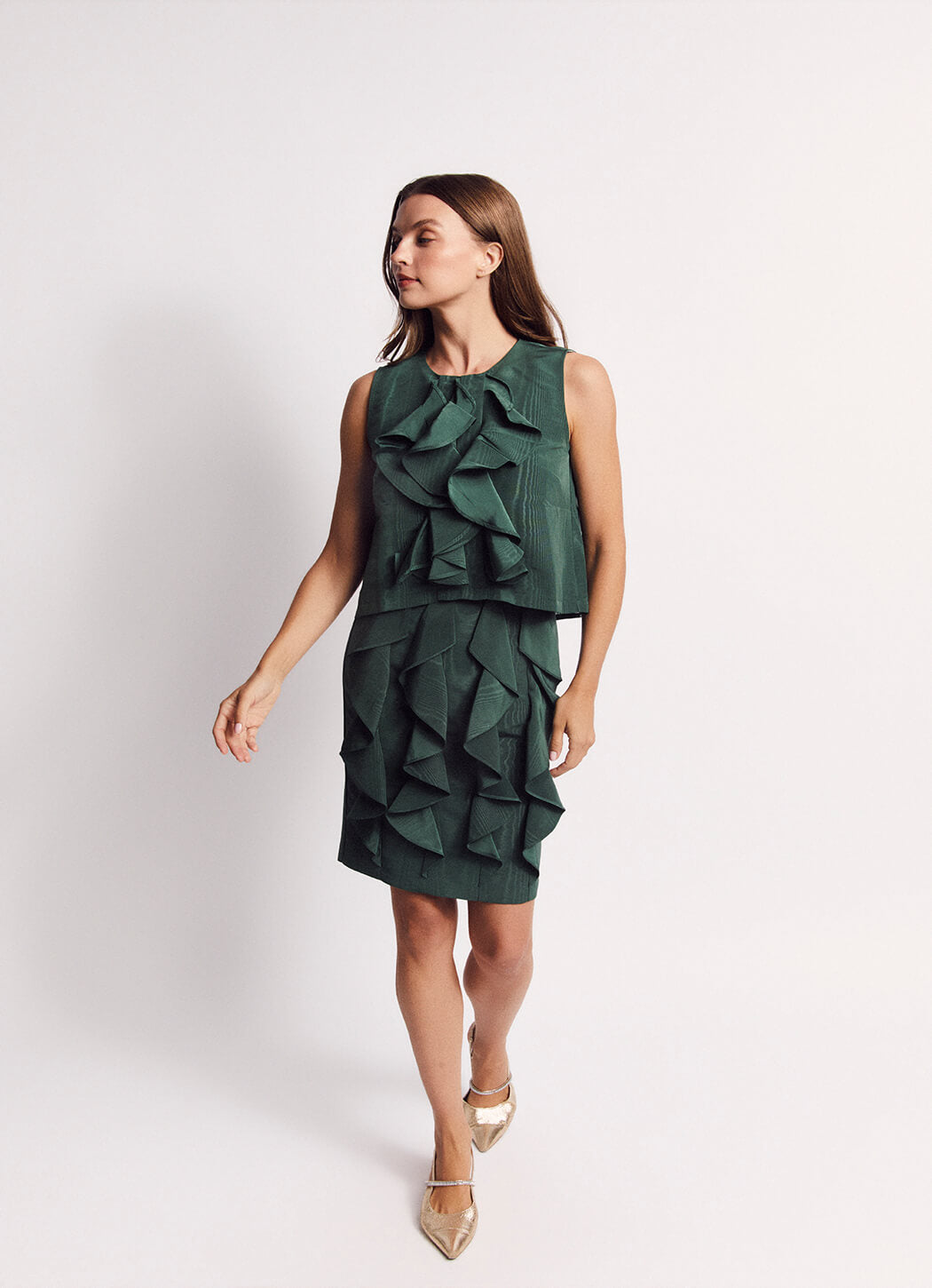 Le Ruffle Top - Jade Moiré