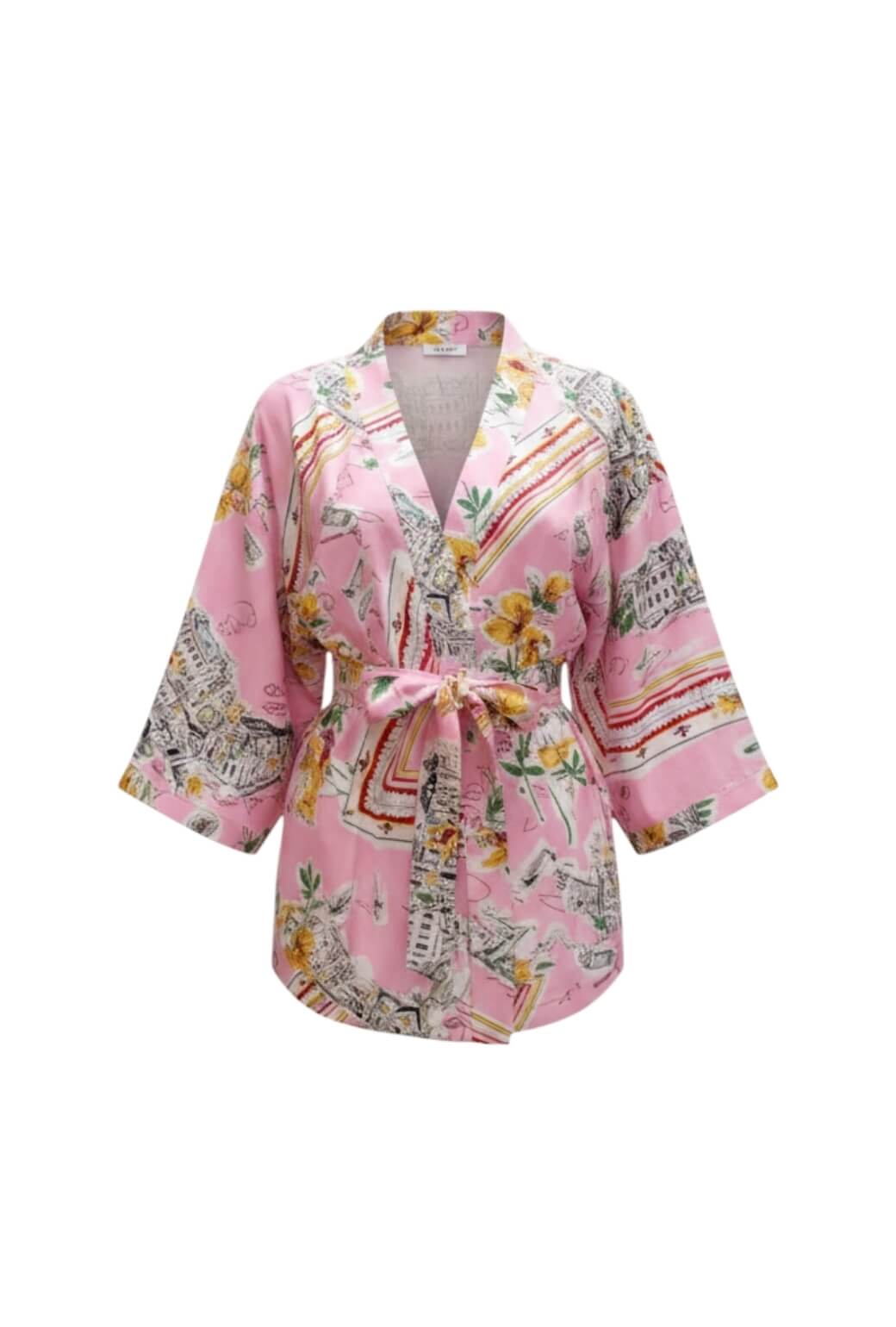 Buru x TCC Kimono Top - Pink Wanderlust