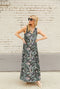 Le V Gown - Sage & Lilac Brocade