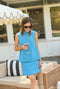 Maggie Mini Skirt - Stretch Blue