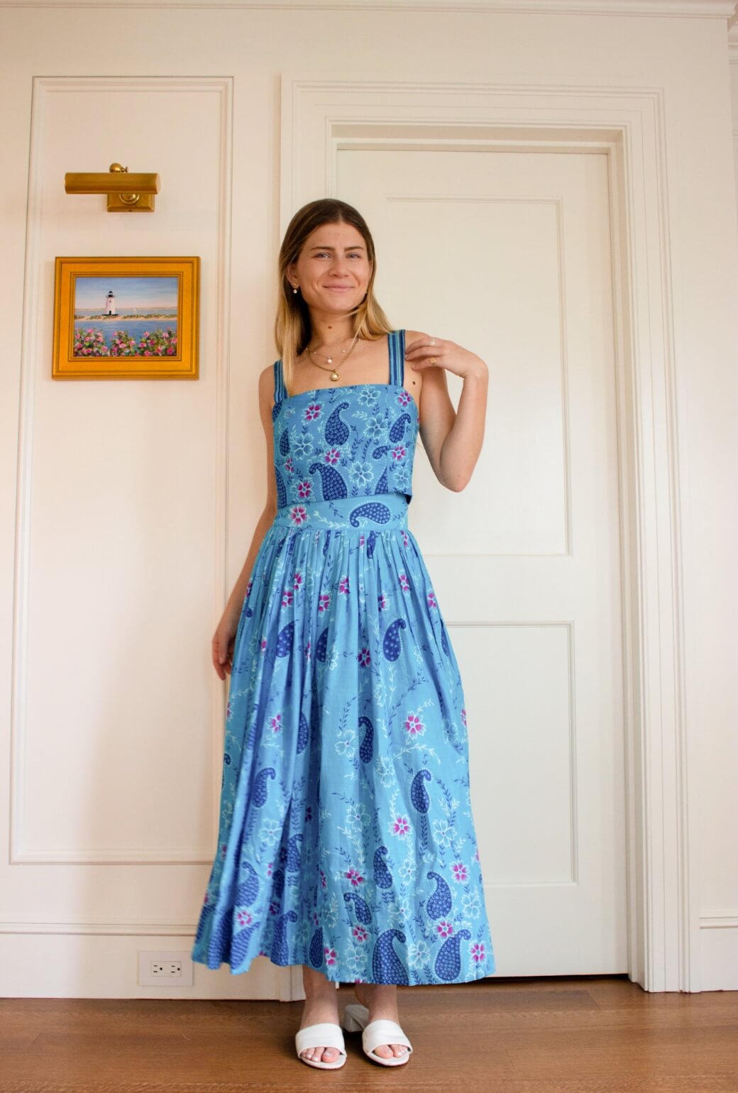Buru x TCC Marilyn Skirt MIDI - Blue Tapestry