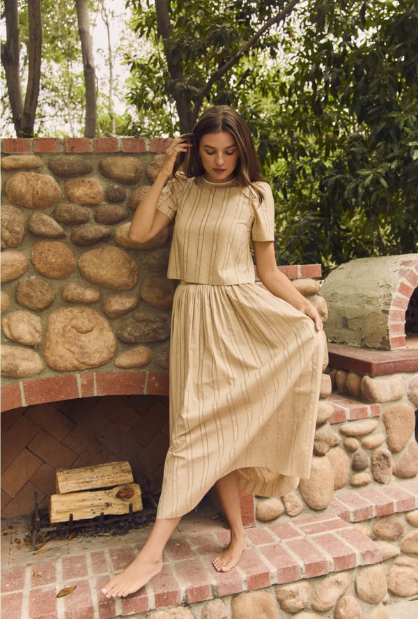 Marilyn Skirt MIDI - Harbor Stone Key