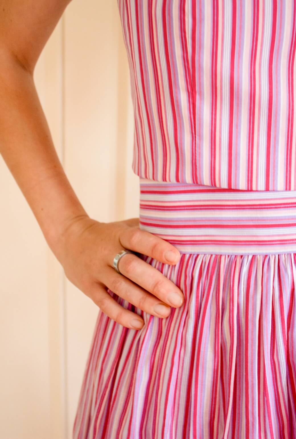 Buru x TCC Marilyn Skirt Maxi - Pink & Purple Stripe