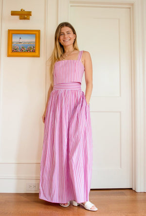 Buru x TCC Marilyn Skirt Maxi - Pink & Purple Stripe