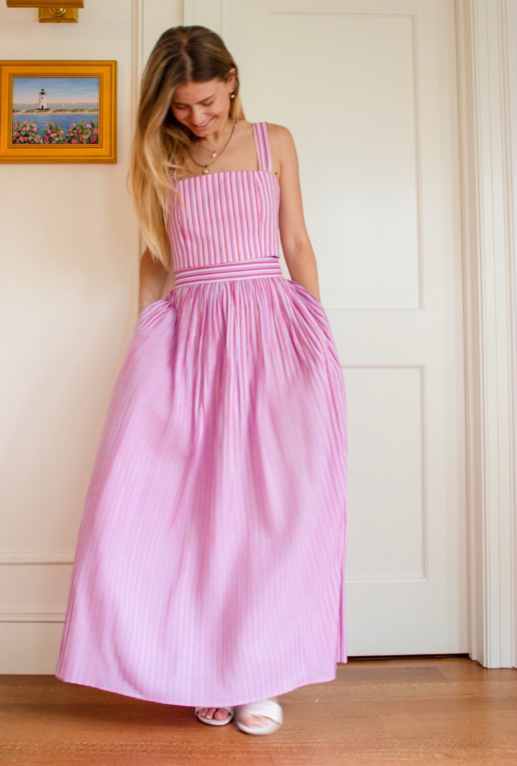 Buru x TCC Marilyn Skirt Maxi - Pink & Purple Stripe