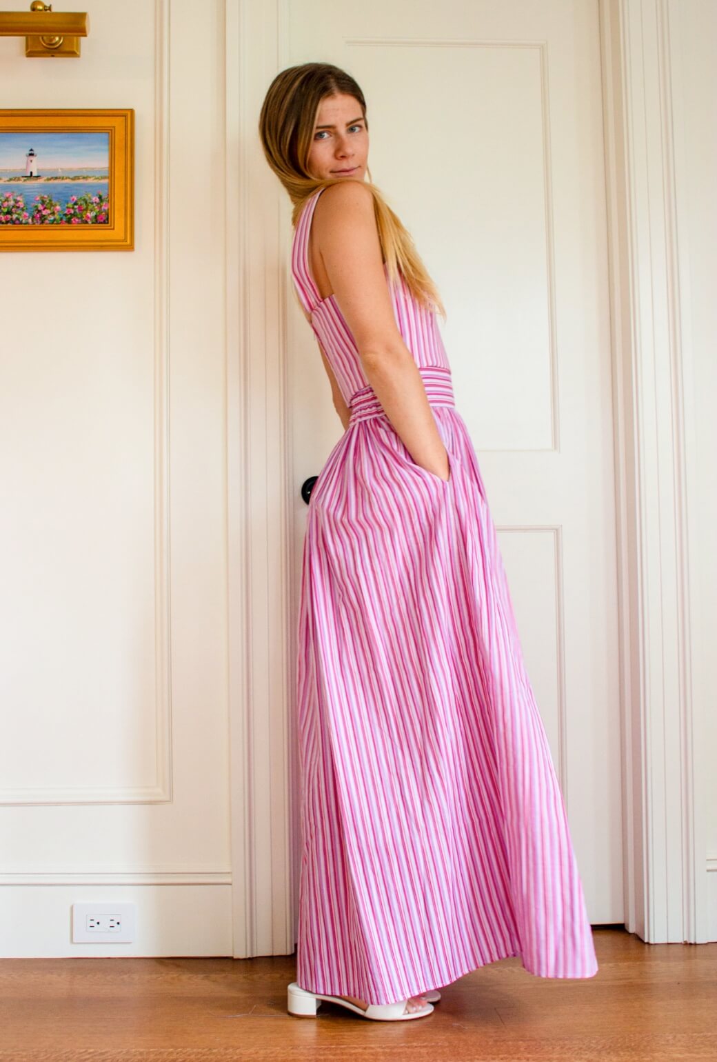 Buru x TCC Marilyn Skirt Maxi - Pink & Purple Stripe