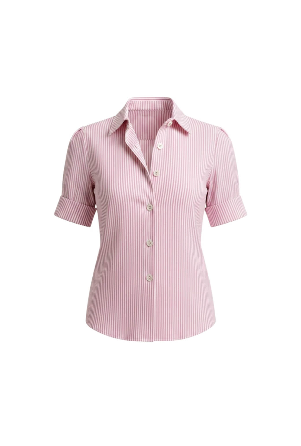 Buru x TCC Short Sleeve Perry Blouse - Pink Stripe
