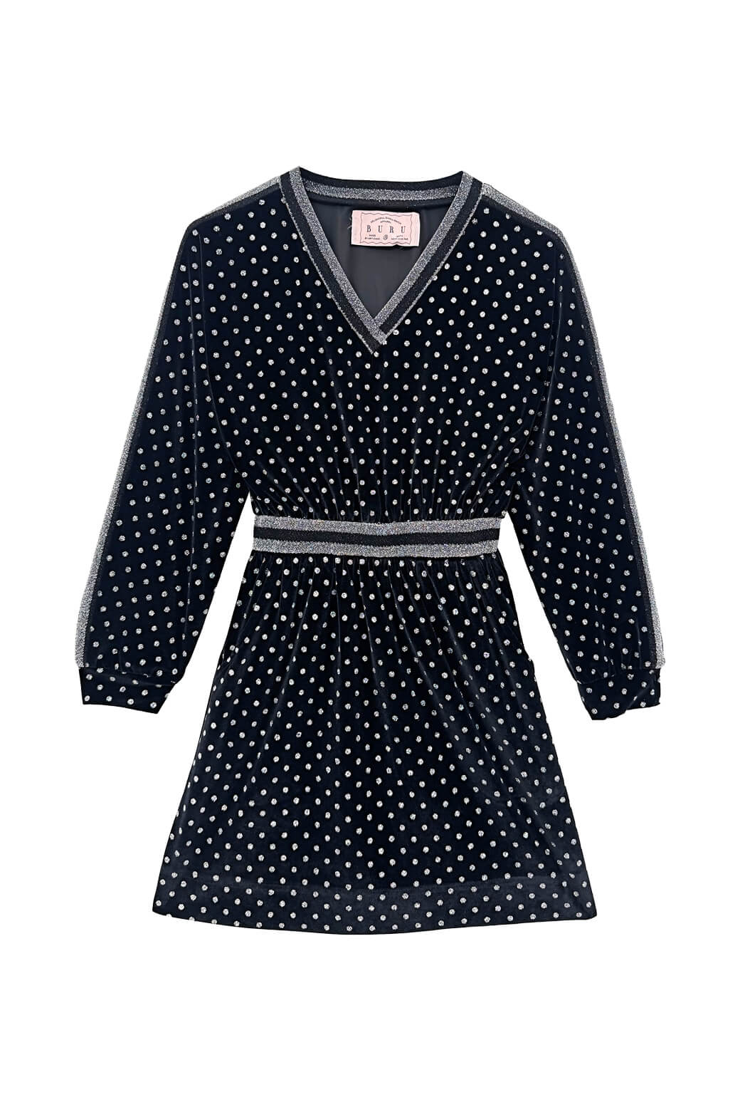Mini Track Dress - Velvet Sparkle Dot
