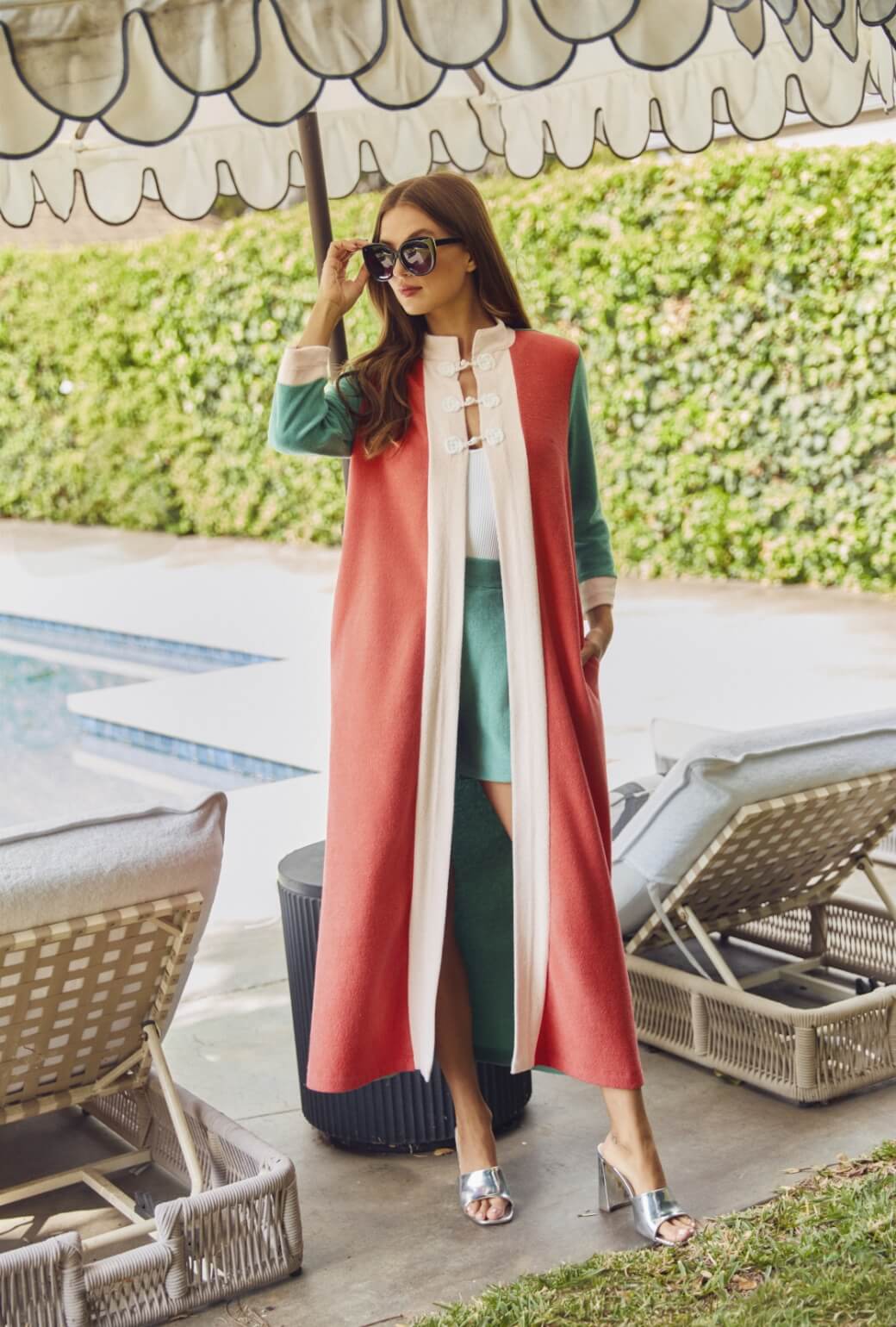 Mod Colorblock Robe - Pink, Coral & Teal Terry