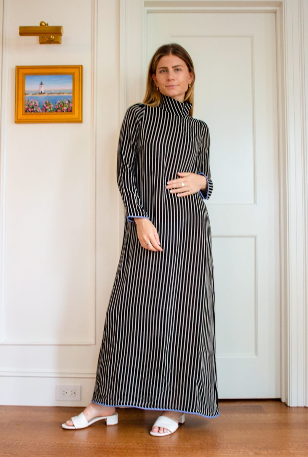 Buru x TCC Mod Kaftan - Black and White Stripe