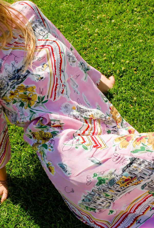 Buru x TCC Mod Kaftan - Pink Wanderlust