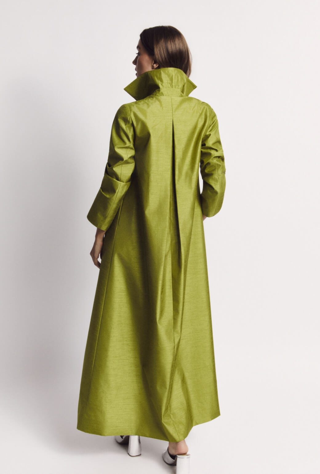 Opera Coat - Green Taffeta
