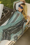 Palm Canyon Kaftan - Aqua & Black Dot