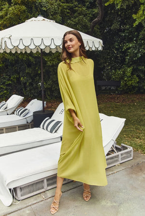 Palm Canyon Kaftan - Lime Sheer Dot