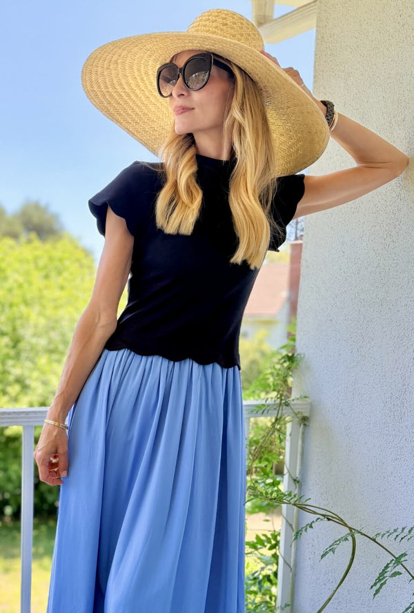 Parade Day Dress - Blue Colorblock