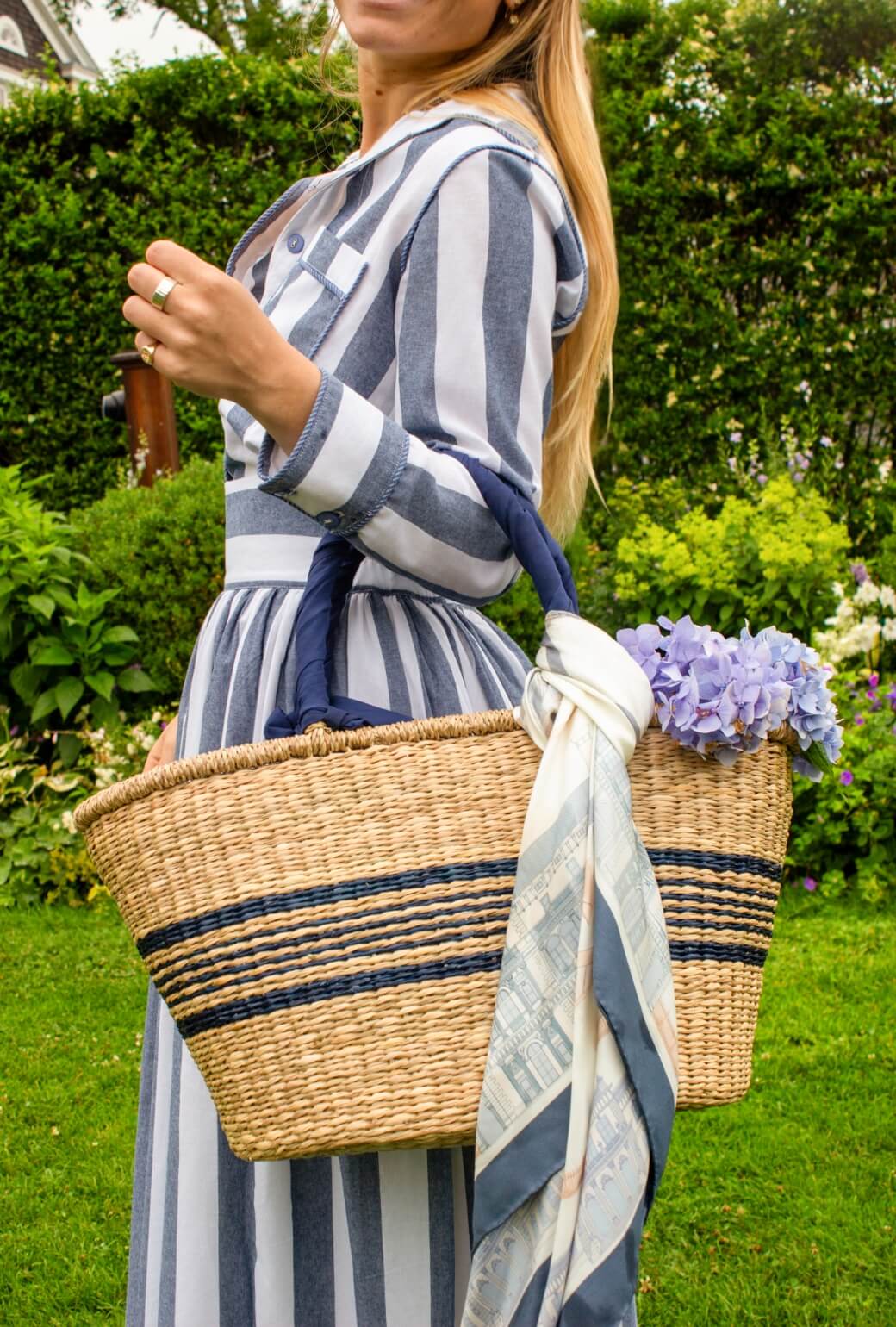 Buru x TCC Perry Blouse - Charcoal Cabana Stripe
