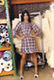 Puff Sleeve Party Dress MINI - Patchwork Brocade