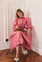 Buru x Anna Kloots Puff Sleeve Shirtdress - Pink Shimmer Taffeta