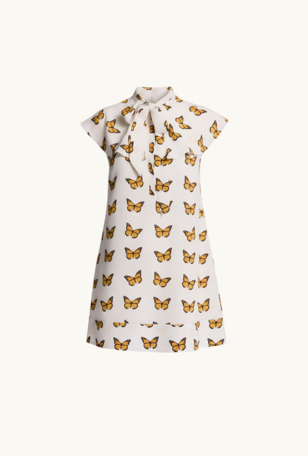 Ruffle Collar MINI Dress - Butterflies