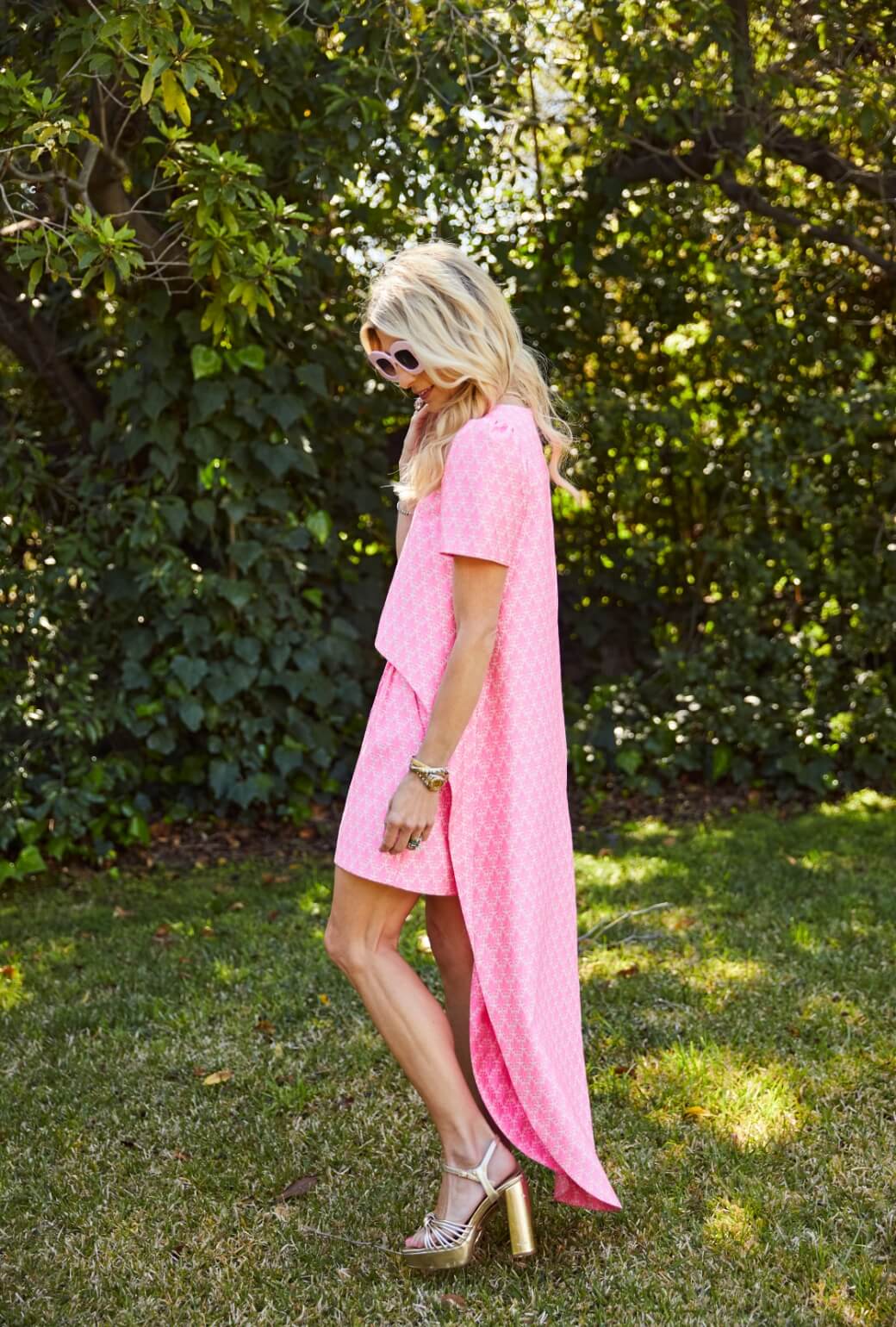 Run for the Roses Maggie Mini Skirt - Pink Damask