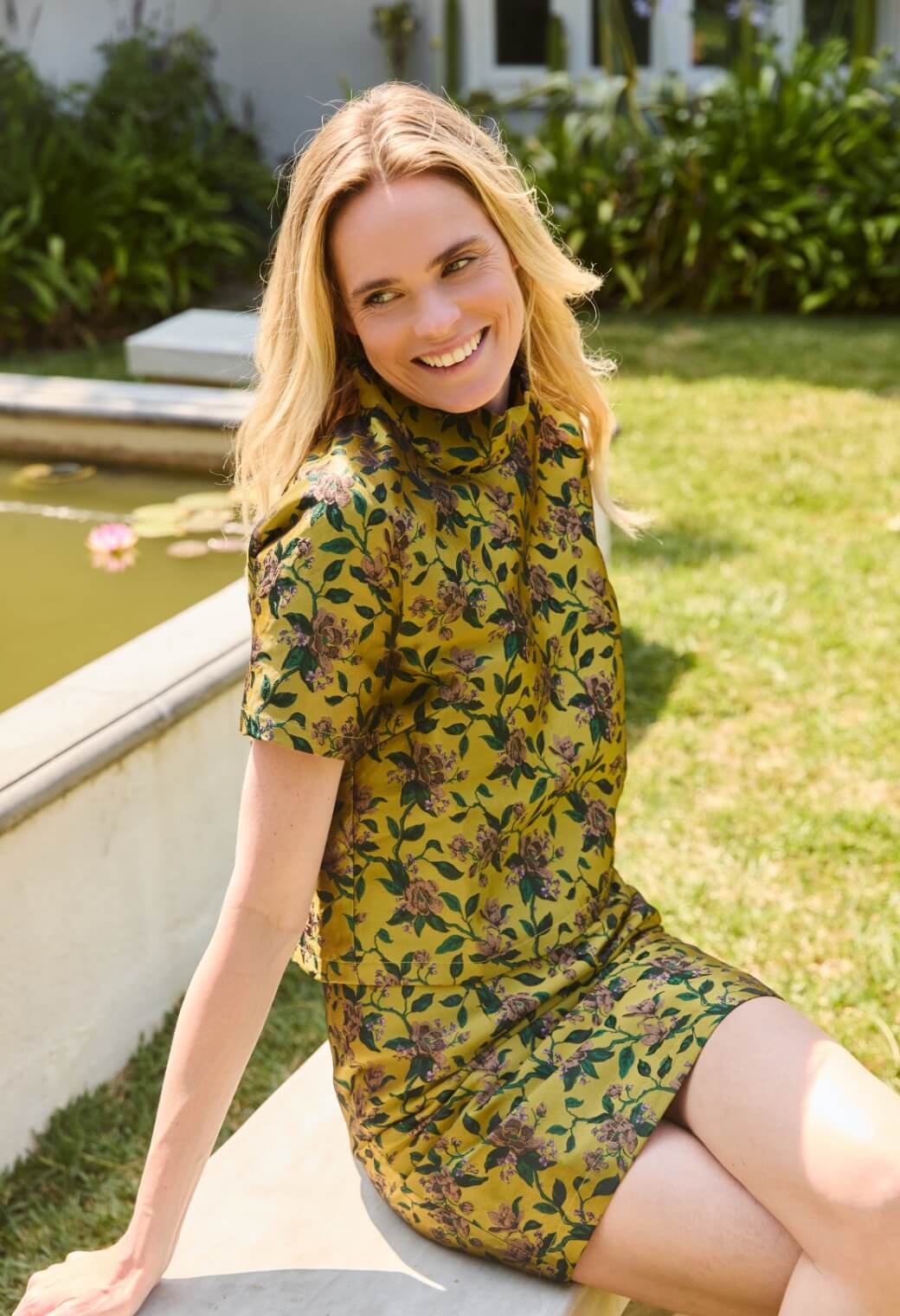 Short Sleeve Mod Top - Waldorf Floral Jacquard