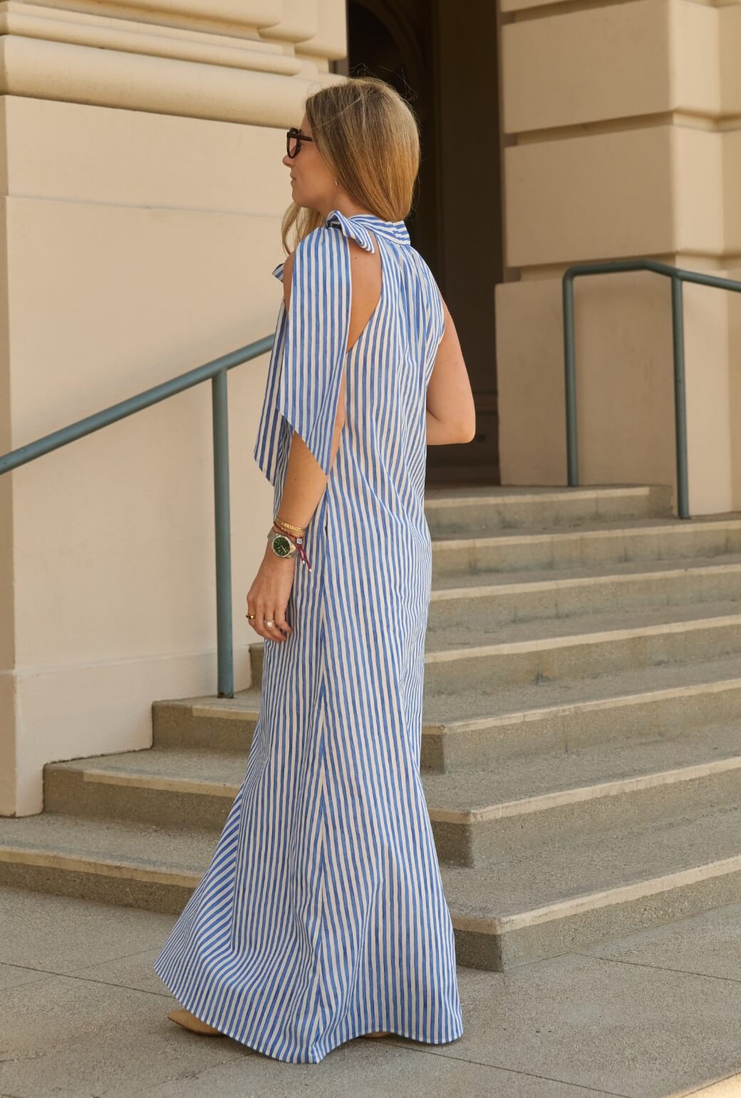 Buru x Ali Sisto The Ali Dress - Blue Stripe