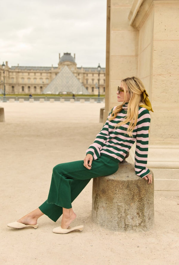 The Bee Pant - BURU Deep Green Knit