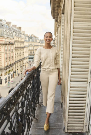 The Bee Pant - Ivory Knit