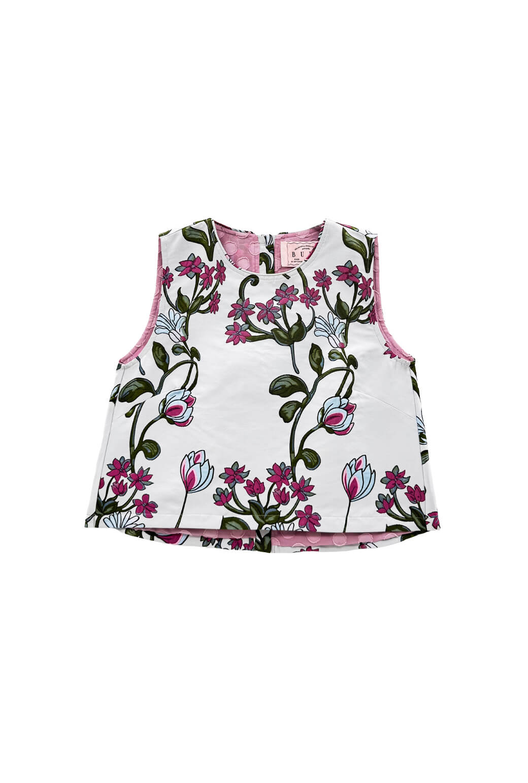 The Betsey Top - Pewter Vines