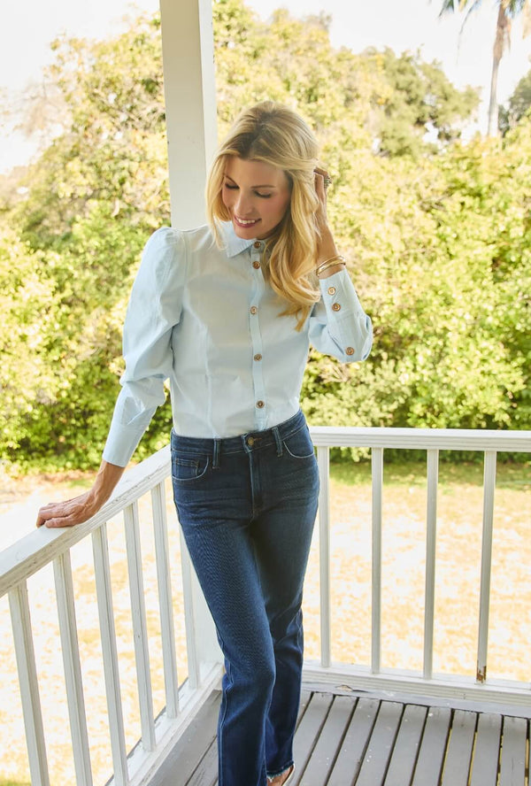 The Brett Button Down - Baby Blue