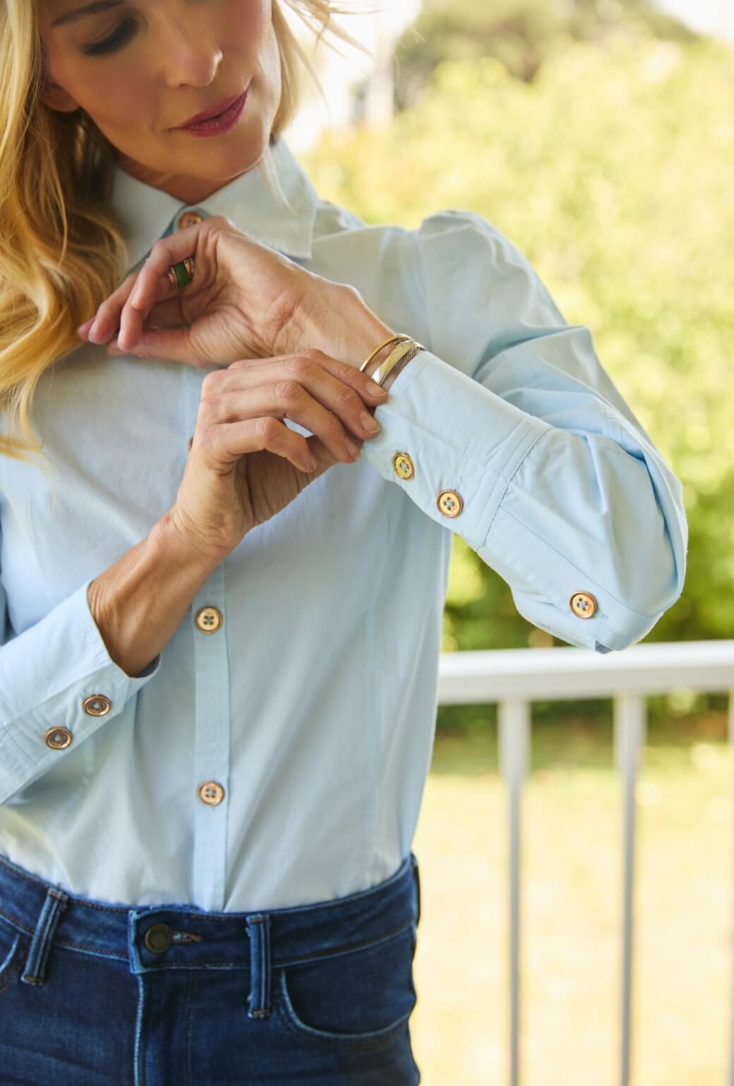 The Brett Button Down - Baby Blue