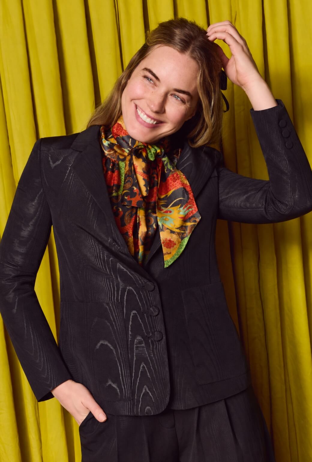 The Classic Blazer - Noir Moiré