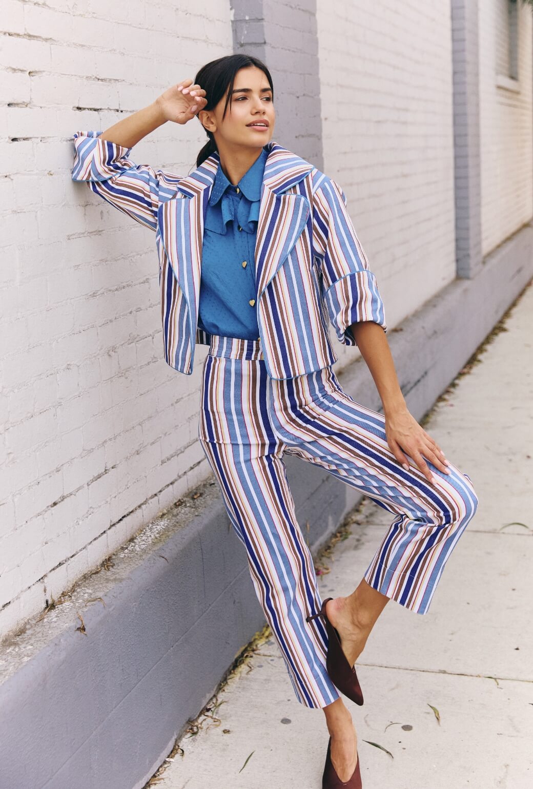 The Flip Jacket - Brown Stripe Twill