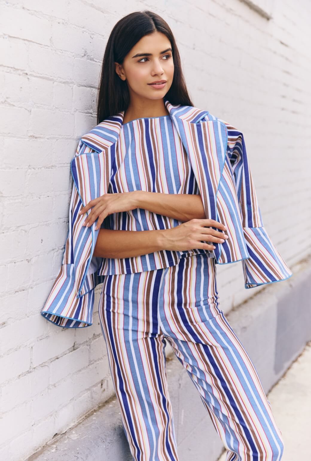 The Flip Jacket - Brown Stripe Twill