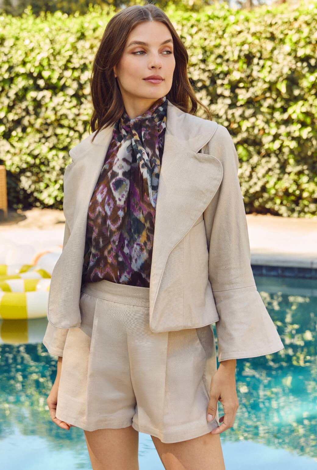 The Flip Jacket - Gold Shimmer Linen