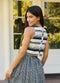 Audrey Top - Black and White Stripe