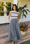 The Gen Skirt - Black & White Micro Floral