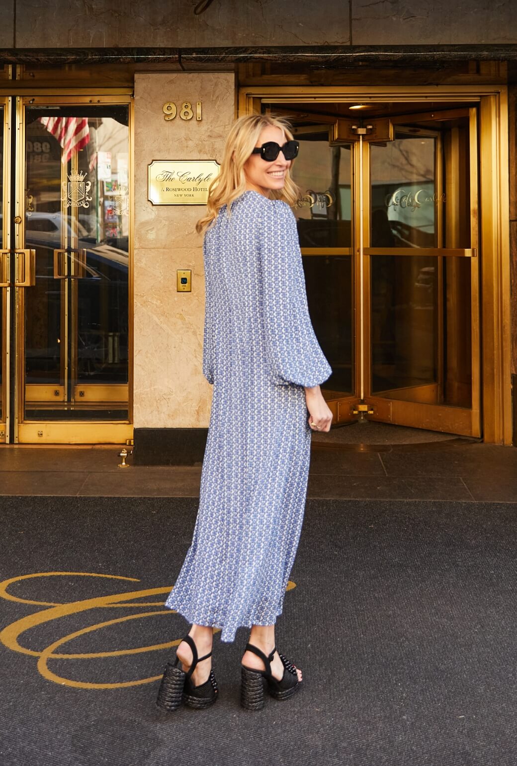 The Kristin Dress - Blue Lattice