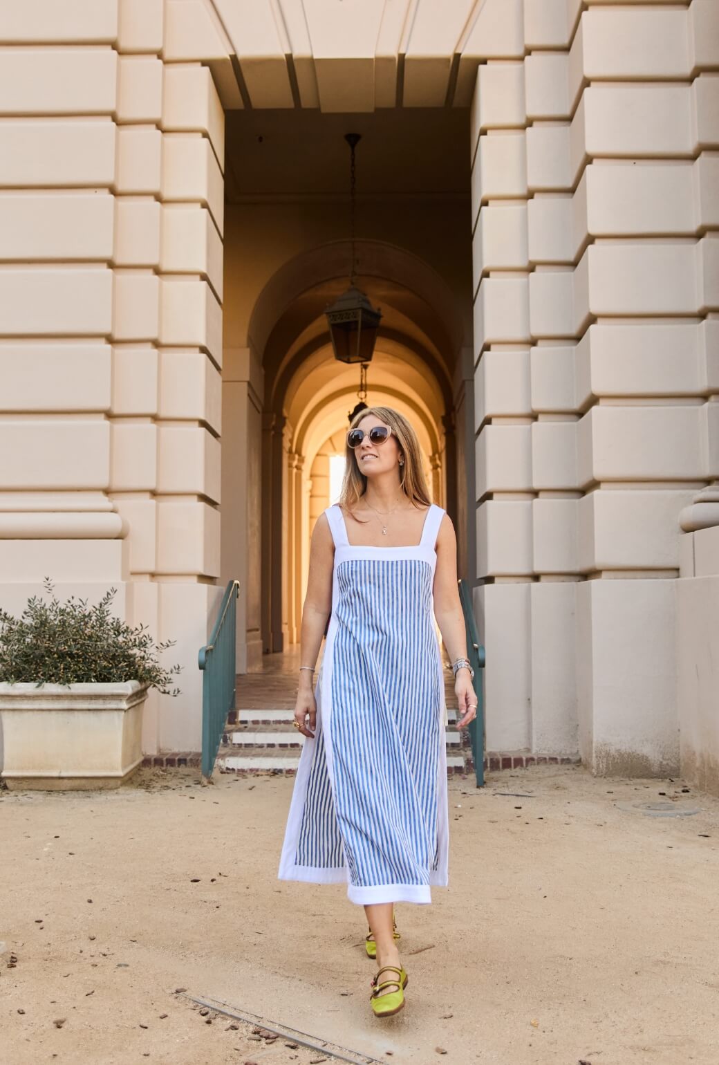 Buru x Ali Sisto The Lanai Tunic - Blue Stripe