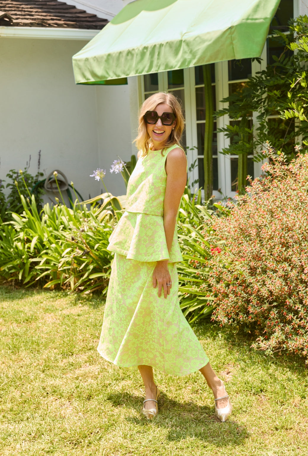 The Laura Skirt - Lemon Brightline