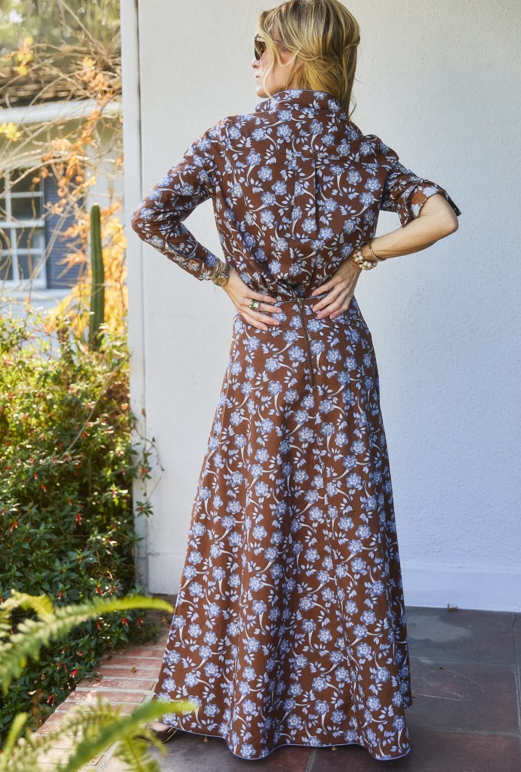 The Laura Skirt Maxi - Chocolate Floral
