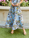 The Laura Skirt - Powder Blue Vines