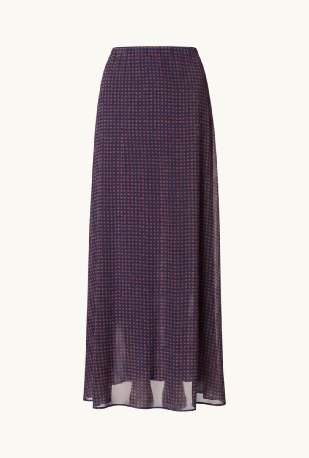 The Leland Skirt - Navy and Red Dot