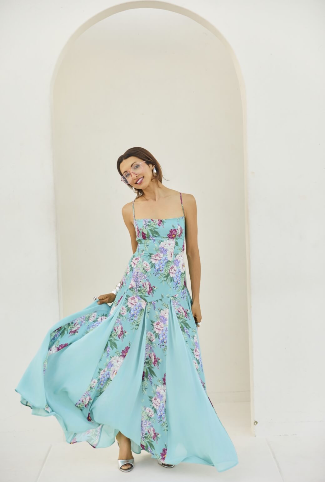 Buru x India 2.0 The Libertine Dress - Aqua Floral