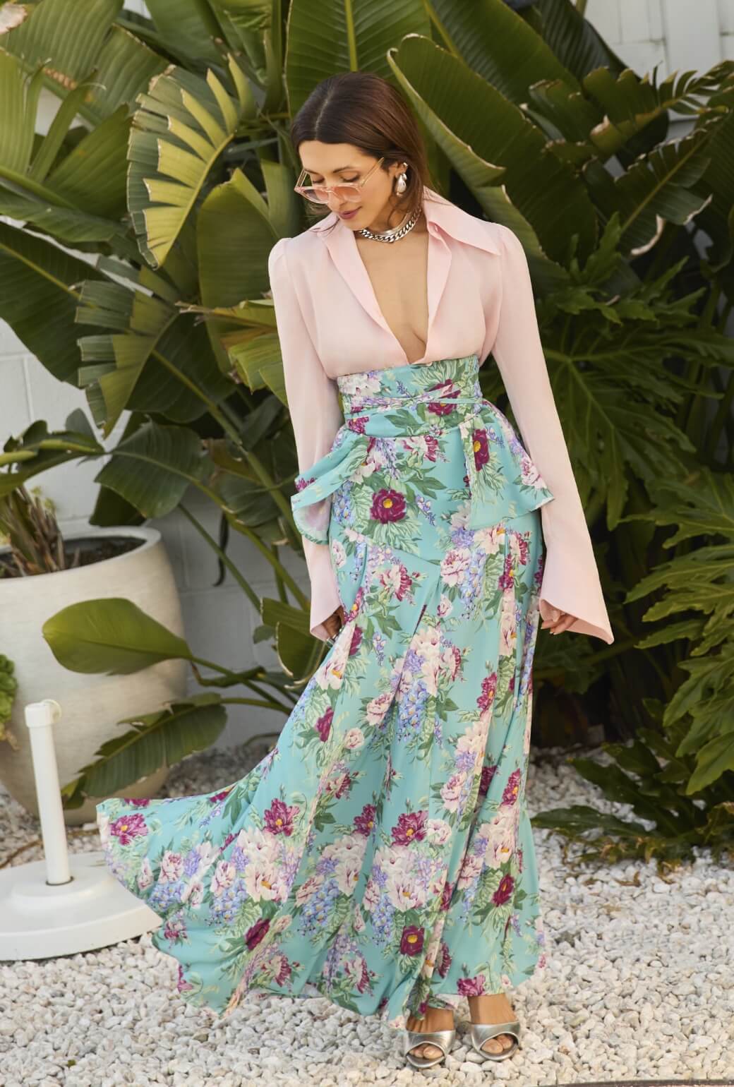 Buru x India The Libertine Skirt 2.0-Aqua Floral